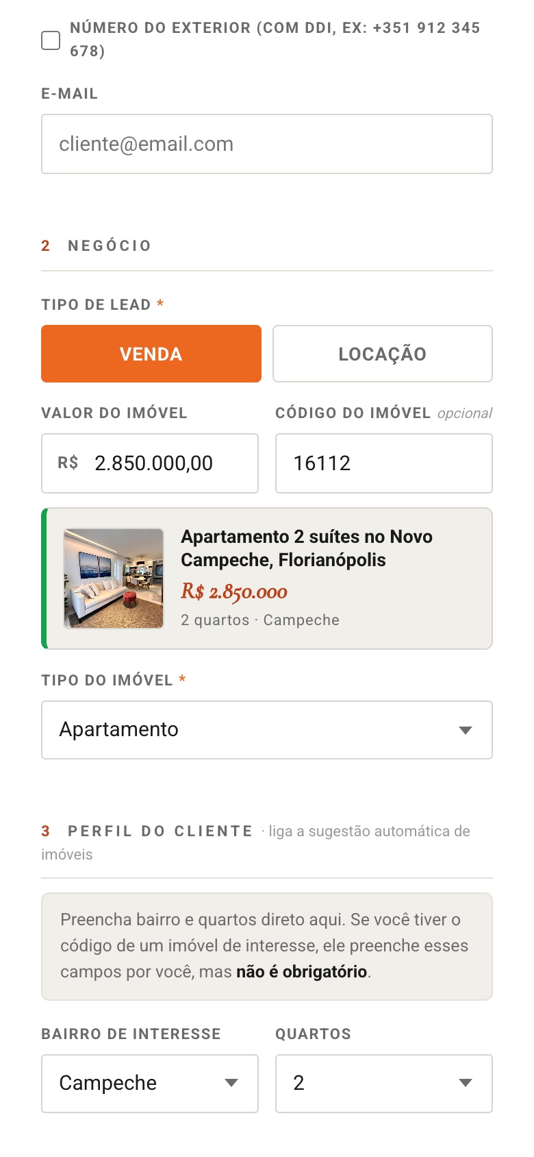 Captação interna: enriquecimento pelo código
